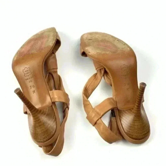 Via Spiga heels size 7.5 tan Italian leather - Picture 5 of 8